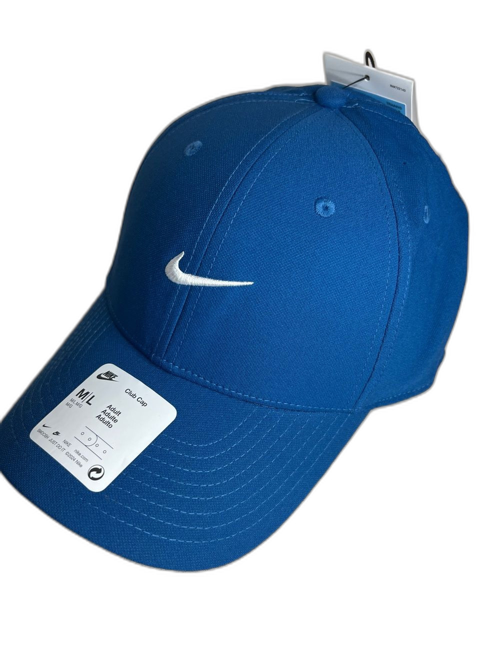 Nike Royal Dri-Fit Club Structured Swoosh Baseball Cap - Size ML Adult
